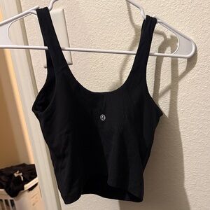 lululemon athletica Midnight Black Ribbed Crop Top